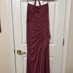 Azazie rose colored new with tag maxi dress